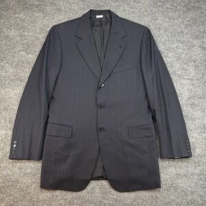 Brioni Nomentano Sport Coat Jacket 42R Navy Dark Blue Pin Striped Wool